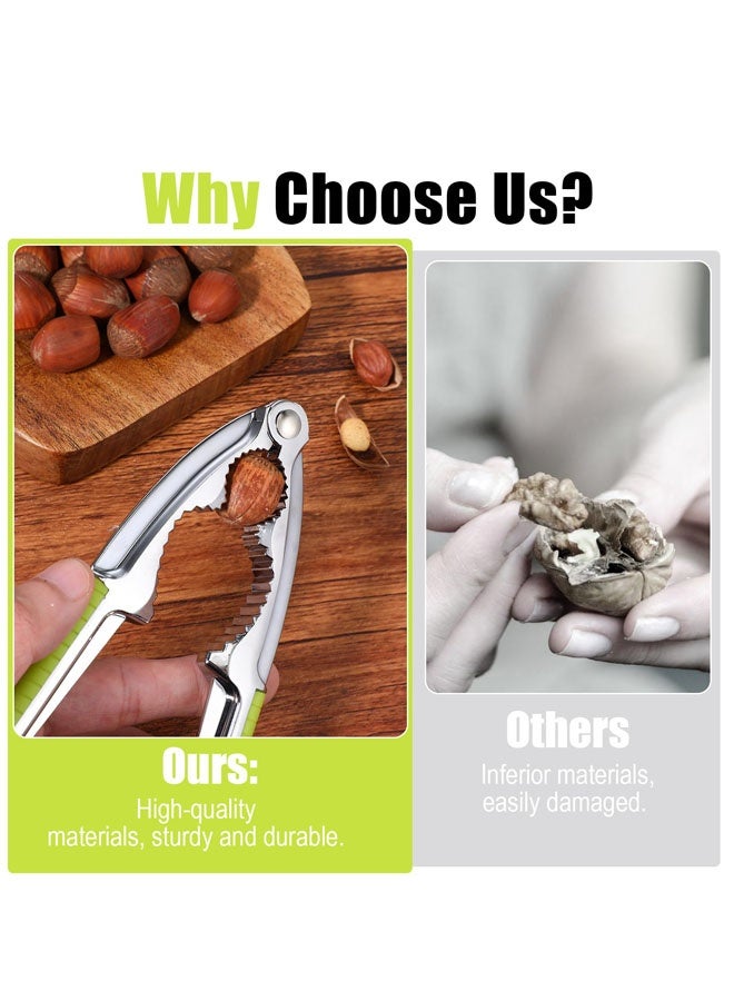 Nutcracker, Nut Crackers Heavy Duty Walnut Nut Opener with Non Slip Handle, Multifunctional Nut Cracker for Pecan Walnut Almonds, Hazelnuts, Pistachios - Image 4